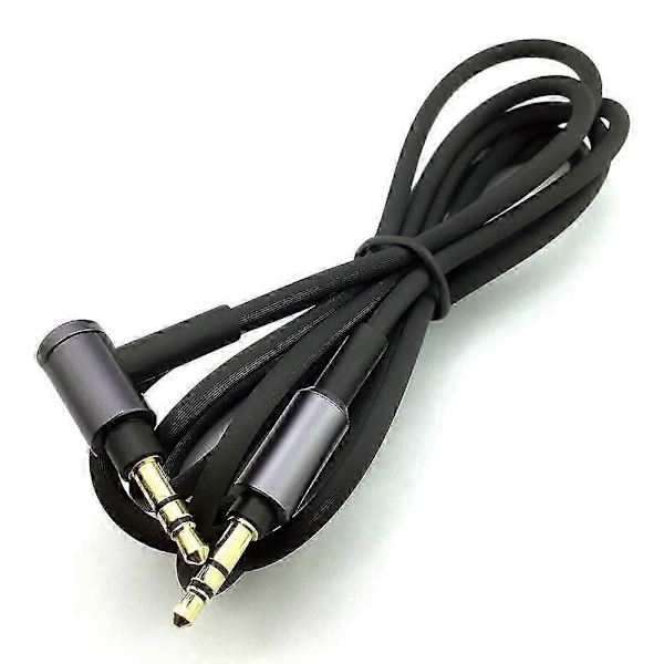 Til Sony WH-1000 XM2 XM3 XM4 H900N H800 hovedtelefon 3,5 mm lydkabel, 1,5 m/4,9 ft langt (sort uden mikrofon) Black Without Mic