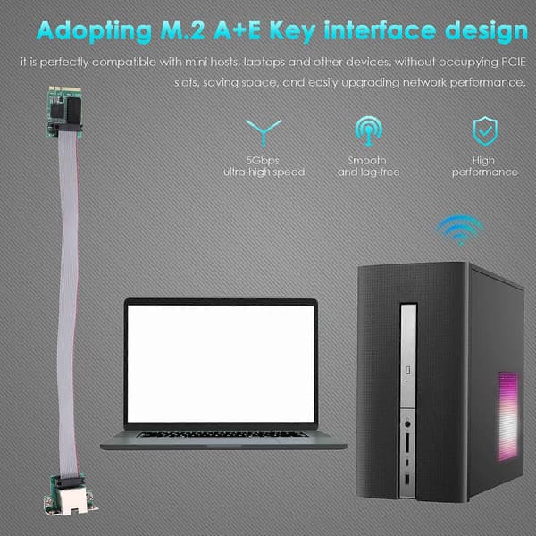 M.2 A+E KEY 5Gbps Gigabit Ethernet netværkskort RTL8126-chip understøtter PXE diskless boot til Win10/8/7