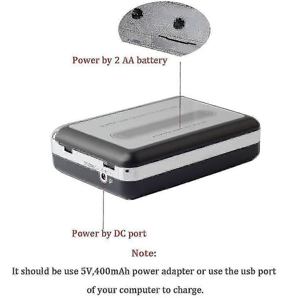 Walkman Kassetteafspiller USB Kassetteoptager til MP3