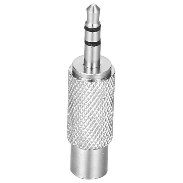 3,5 mm Stereo Han til Mono Hun Audio Adapter silver