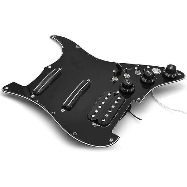 Elektrisk Gitarr Pickguard Pickup Med Singlecut-Koppling Förladdad Gitarr Pickguard För Strat G Black