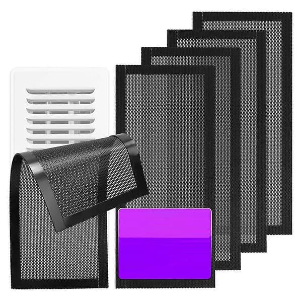 Gulvventilhetter, 5,5x12 tommer magnetiske ventilhetter Luftventilhetter Nettskjerm Registerventilhetter for hjem, gulv, HVAC B Black