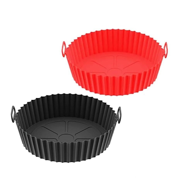 2 st silikonformar för airfryer, airfryer, airfryer-tillbehör, 20 cm