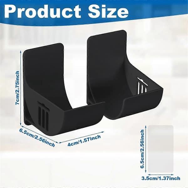 4 stk søppelposeholder, søppelposedispenser rullholder veggmontert handlepose rullholder f Black