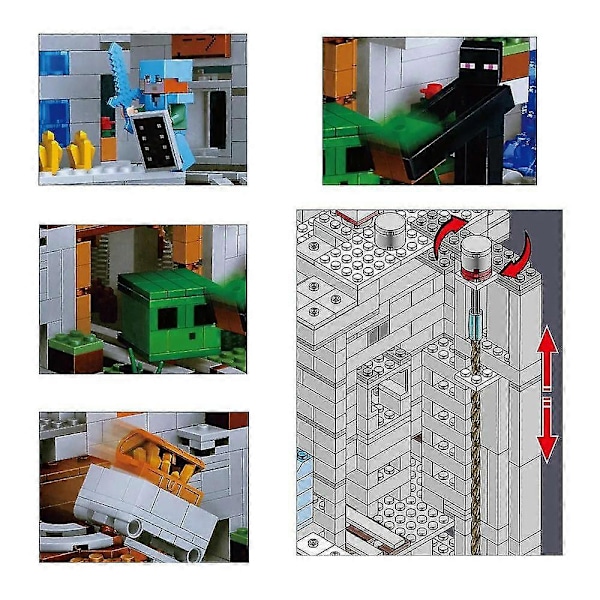 Minecraft Byggset 2052 delar Bergagrottan Minecraft Min Värld Serie Säker och Hög Kvalitet