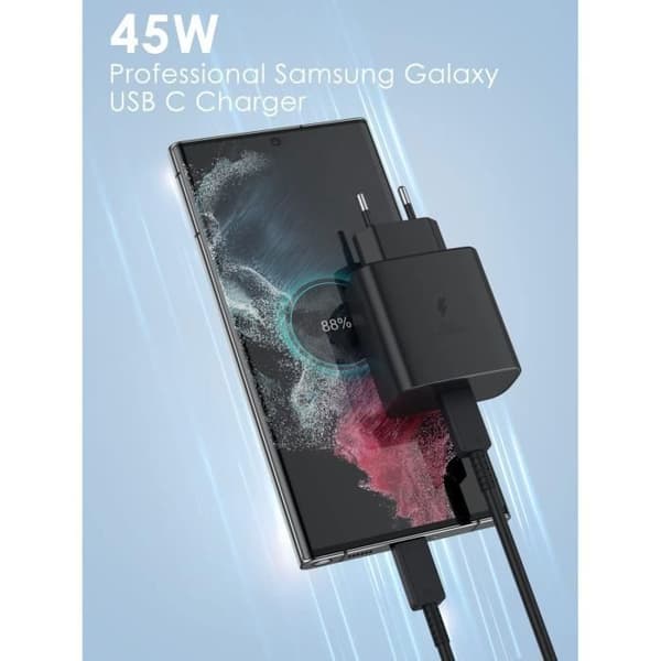 45W USB-C snabbladdare - Samsung - Strömadapter - 2m kabel
