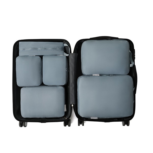 Resekompressionsväska Bagage Resväska Förvaringsväska Platsbesparande Kläder Handduk Skor Organizer Väska Vattentät Vikbar Väska Blue - 6 pcs set