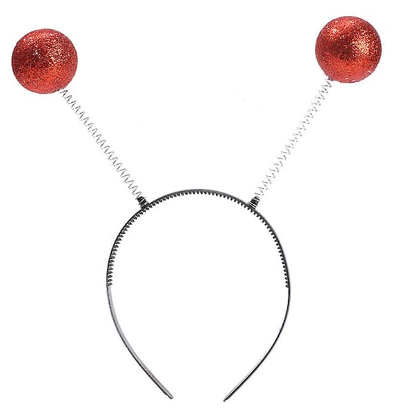 Adorkable Antenne Hodeplagg Ball Kjoler Bursdag Hårbøyler Morsomme Hodeplagg Tegneserie Alien Antenne Hår Hodeplagg Sølv Red