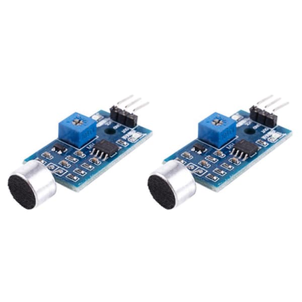 2X 3.3V/3.5V LM393 Mikrofonforstærker Lydsensor MIC Stemmemodul til Arduino Blue