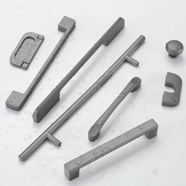 4248-320 mm - Moderne møbelgreb i aluminiumslegering, enkel stil, grå, massiv, køkken, panel