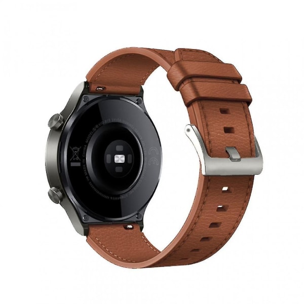 22 mm brunt justerbart Pu - klockarmband för Huawei Watch Gt 2 46 mm / Gt 2 Pro