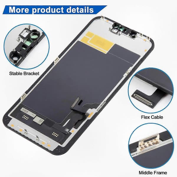 HD In-Cell LCD-skjermerstatning for iPhone 13 - Kompatibel med Apple iPhone 13 skjermenhet