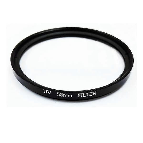 UV Filter 58mm Linsebeskyttelse til Kamera Filter 500D 1000D Black