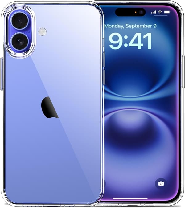 Kompatibel med iPhone 16 Plus Transparent TPU-deksel 30