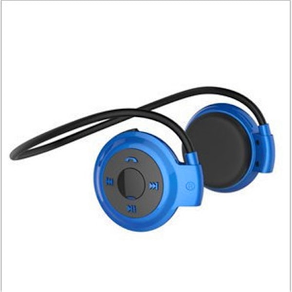 Trådlösa sportlurar med svettband och mikrofon, Bluetooth-hörlurar bakom huvudet, hopfällbara och portabla i plånbok