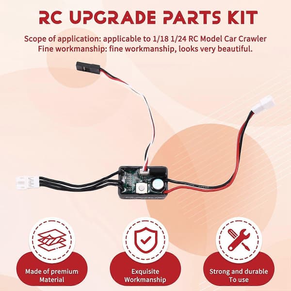 HOBBYWING QuicRun WP Mini24 25A ESC for 1/18 1/24 RC Model Car Crawler