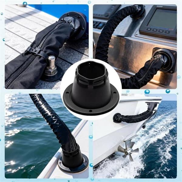 2 kabelskydd för båtpanelens styrkablar, för elhantering av yachter, pontoner och båtar