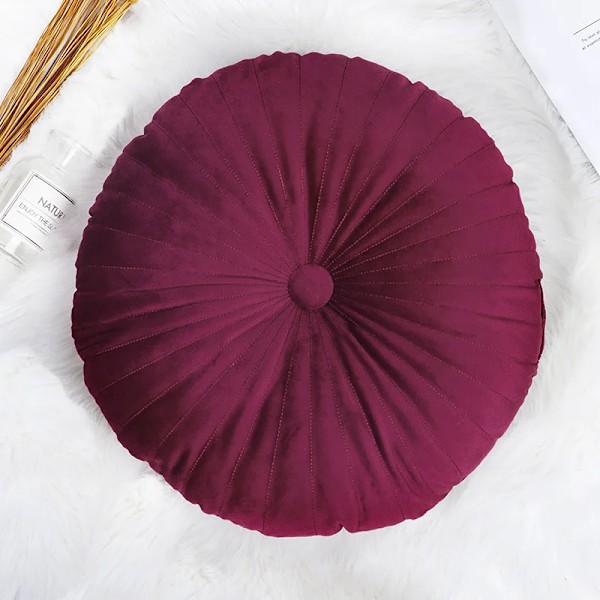 Pyöreä rahi Tatami-tyyny Lattiantyynyt Istuintyyny Koristetyyny Istuintyyny Koti Sohva Tatami-tyyny Wine red