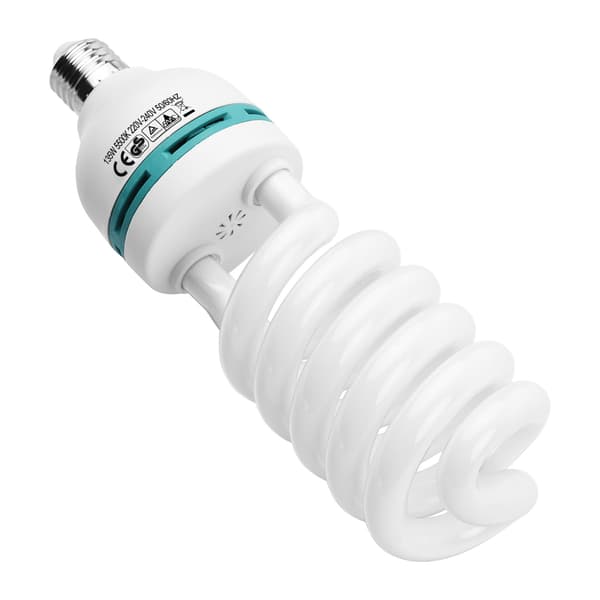 Spiral Fluorescent Light Bulb 135W 5500K Daylight E27 Socket Energy Saving for Studio Photography Video Lighting