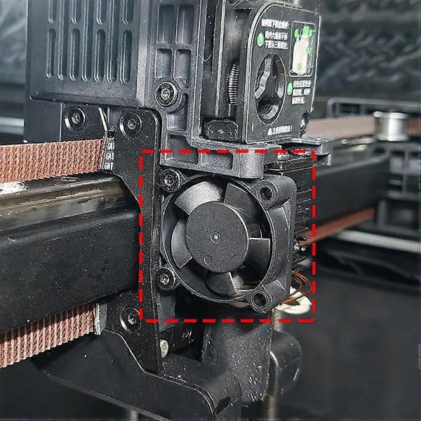 24V Dual Ball Ekstruder Hals Varmeafledning Køleventilator 3D Printer Tilbehør til K2 PLUS 3010