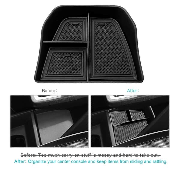 Oppbevaringsboks for bilens sentralkontroll for Megane E-Tech 2022 2023 Auto Interior Renault Megane E-Tech Tilbehør 2023 Black