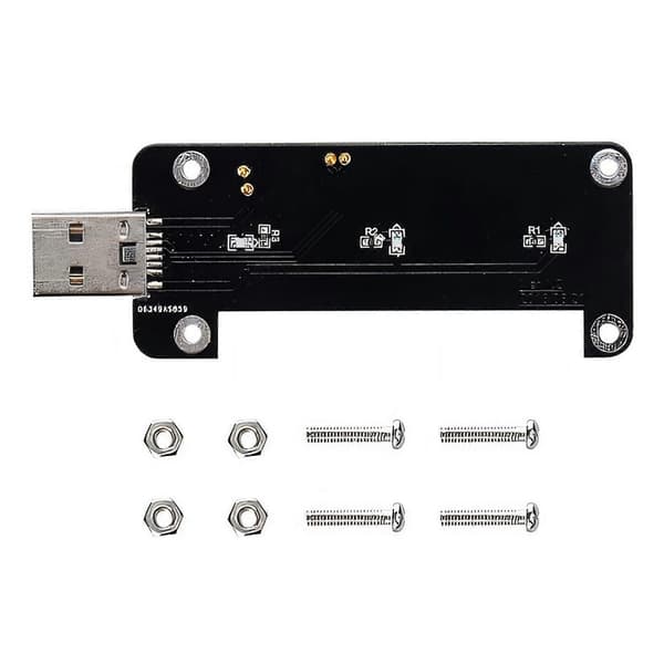 USB-dongle utvidelsesmodulsett for Zero / Zero W, både foran og bakside kan settes inn