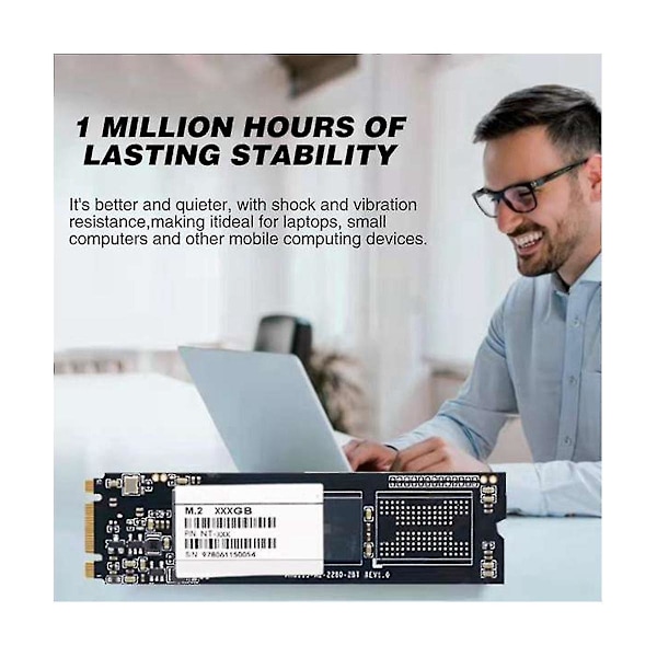 M.2 NGFF SSD M.2 SATA3 1TB Solid State Drive 2280 Intern Harddisk HDD For Stasjonær Datamaskin Laptop