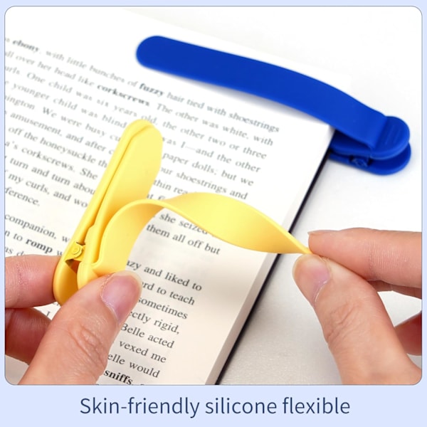 Bogmærke, Unik og Kreativ Metal Silikone Andenæb Bogmærke Clip, En Perfekt Gave til Kvinder og Bogelskere Pack of 6 Colors