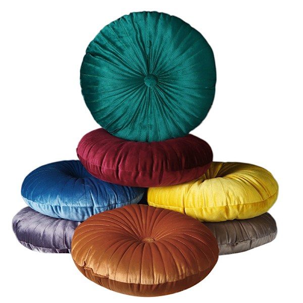 Rund Puff Tatami Pute Gulvputer Sittepute Pyntepute Sittepute Hjem Sofa Tatami Pute Yellow