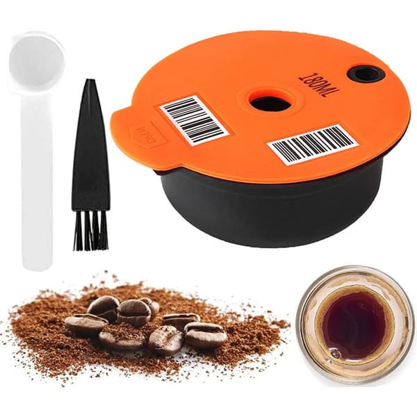 1 gjenbrukbar kapsel, rustfritt stål, permanent filter, kompatibel med Tassimo og Bosch, hjemmelaget kaffe.