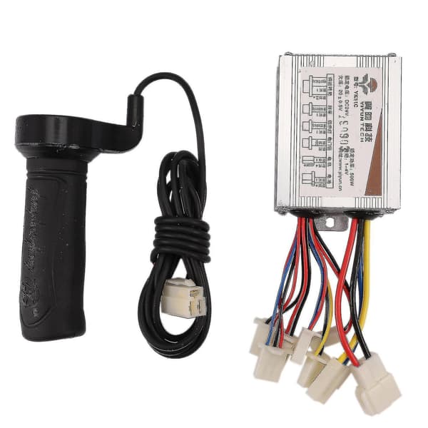 24V 500W DC Elektrisk Cykel Motor Børstet Controller Boks med Børste Controller Lang Ledning Drejehåndtag