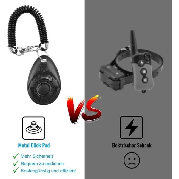 2-pack klicker, stor knapp, elastisk handledsrem, ABS-plast, för hundar, katter, hästar.