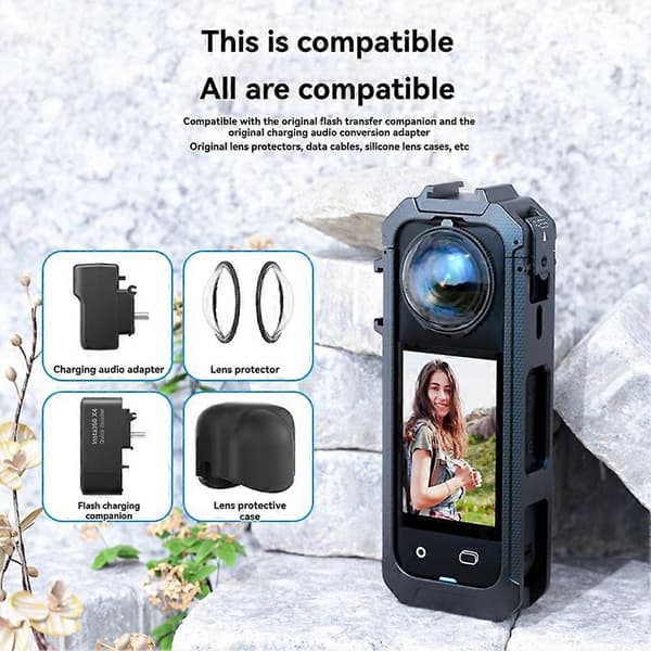 Plastramme til X5 Cage Quick Release Beskyttende Hus Action Kamera Tilbehør Black