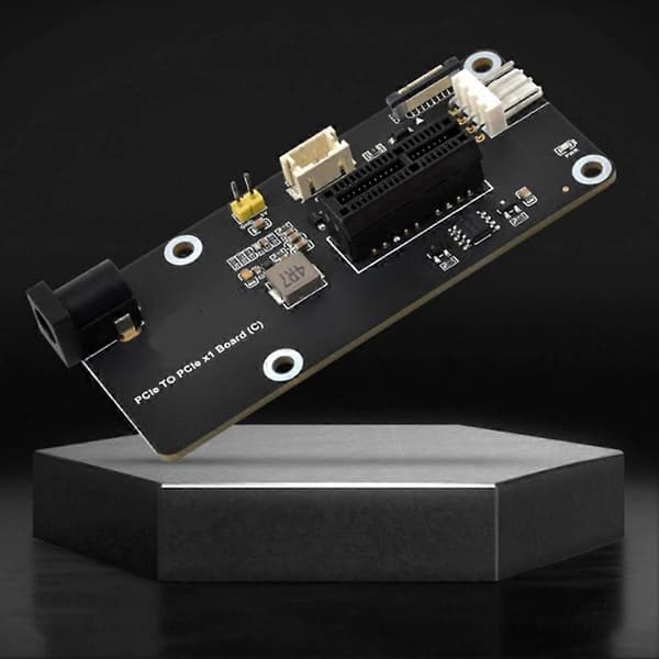Til Raspberry Pi 5 PCIe FFC-stik til standard PCIe X1-slot (C) udvidelseskort til Raspberry Pi 5 Black