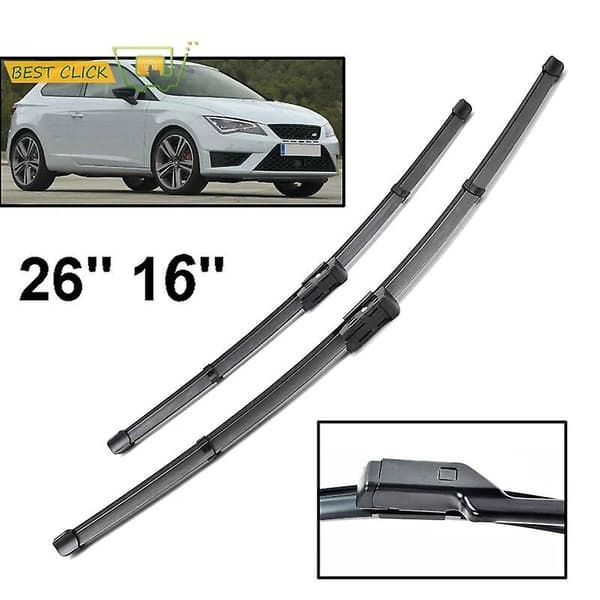 Misima Sæt Vinduesviskerblade Kompatible med SEAT Leon MK3 (Venstrestyret) 2017 2016 2015 2014 2013 2012~10751