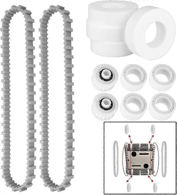 Dolphin Pool Robot Cleaner Replacement Kit 9985006-R2 Rails 6101611-R4 Rings Set