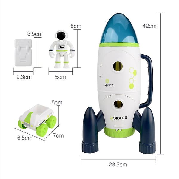 Romrakettleke Astronaut Romskip Leke Tidlig Utdanning Leke Bursdagsgave for Gutter Jenter A