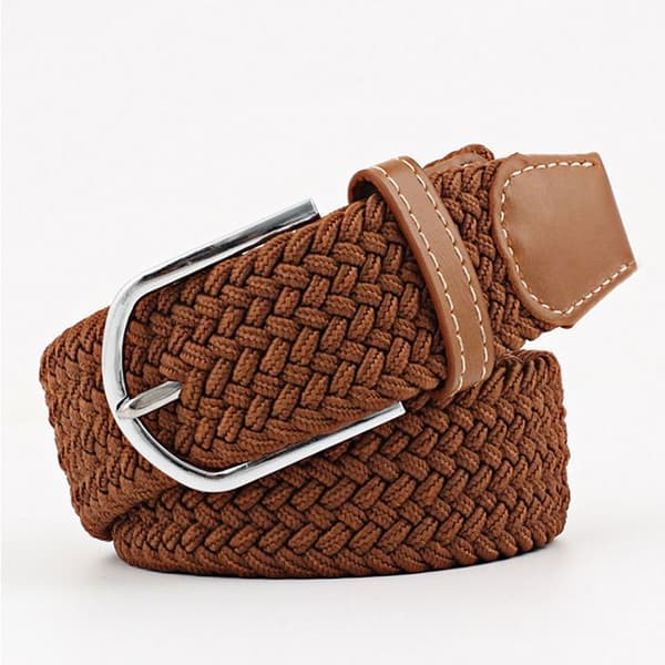 XJYDNCG Canvasbälte för kvinnor/män - Stretch - 105CM - Brun
