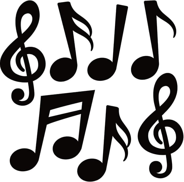1000 Stykker Musiknoder Udskæringer Musikalske Noder Silhuet Til Musikkoncert Temafest