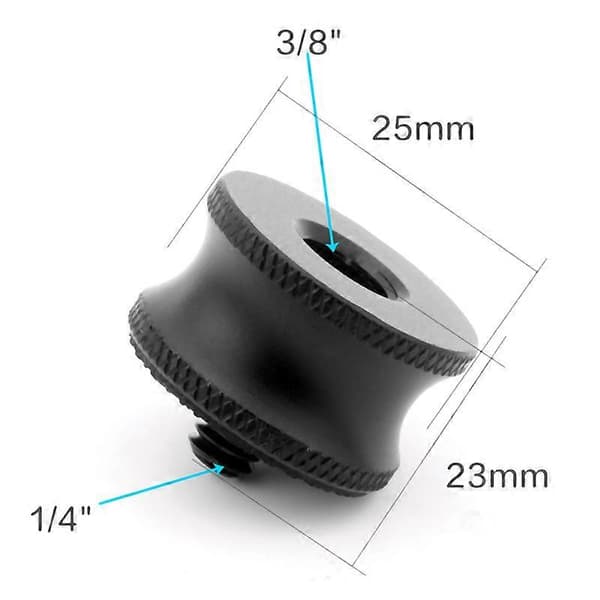 3/8 til 1/4 Adapter Mini 3/8 Hun til 1/4 Han Adapter Skruemontering Kamera Stativ Kuglehoved til Fotostudie