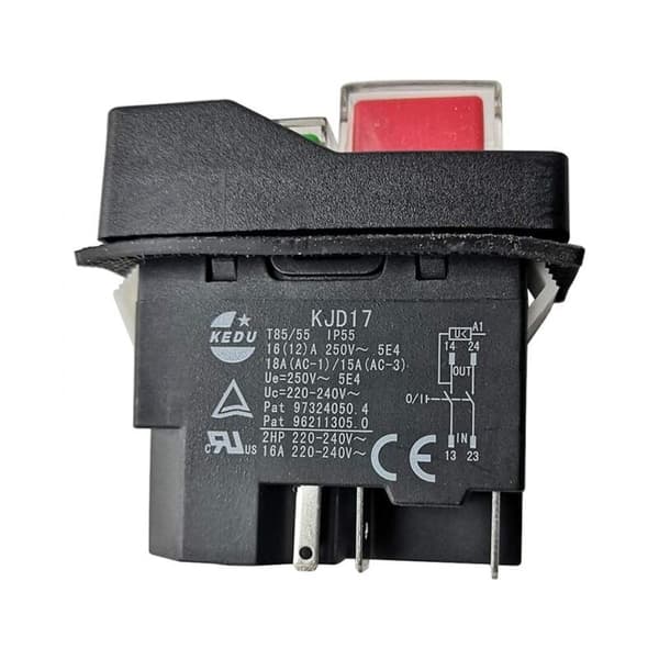KJD17 220V 5-Pin Electromagnetic Push Button Switch for Garden Equipment