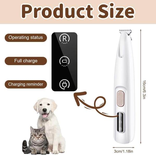 2025 Upgraded Pet Paw Trimmer - Quiet and Efficient Clipper with LED Light [JUN]