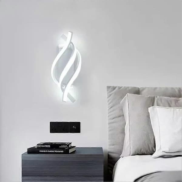 Spiral Modern LED Vägglampa, 28W Kallvit Inomhus Väggbelysning, för Sovrum Badrum