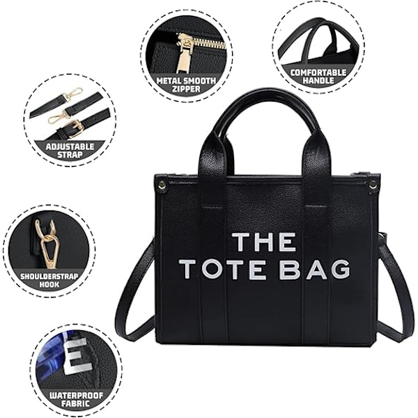 The Tote Bag för Kvinnor Dupes Mini Läder Tote Bag Liten Personlig Crossbody Handväska