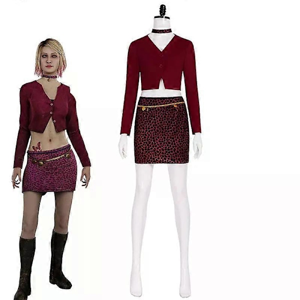 Kauhupeli Halloween-asu Naisille Silent Hill 2 Maria Cosplay XS