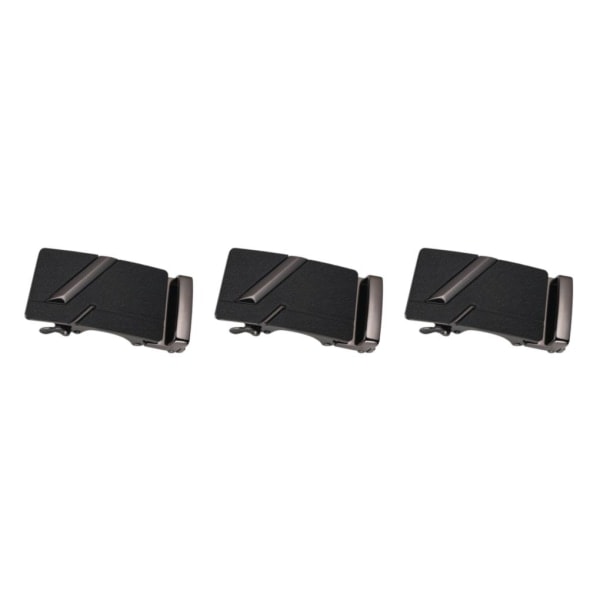 1/2/3/5 Herr Solid Automatiskt Spänne Spärr Läder Metall Bälte 3-Pack