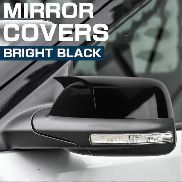 Bakspeildeksel Sidespeilkappe Trimtilbehør for Ford Explorer 2011-2019 Lys Svart
