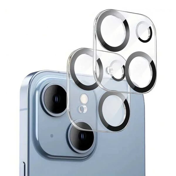 2 stk. Kompatibel med iPhone 15/15 Plus Max linsebeskytter kamerabeskyttelse transparent
