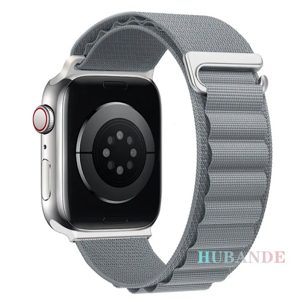 Loop-ranneke yhteensopiva  kellon rannekkeen kanssa 49mm 44mm 40mm 45mm 41mm 42mm 38mm 49 mm Nylon bralet iwatch -sarja Ultra 8 7 se 6 5 3 light gray other: 42 44 45 49 mm