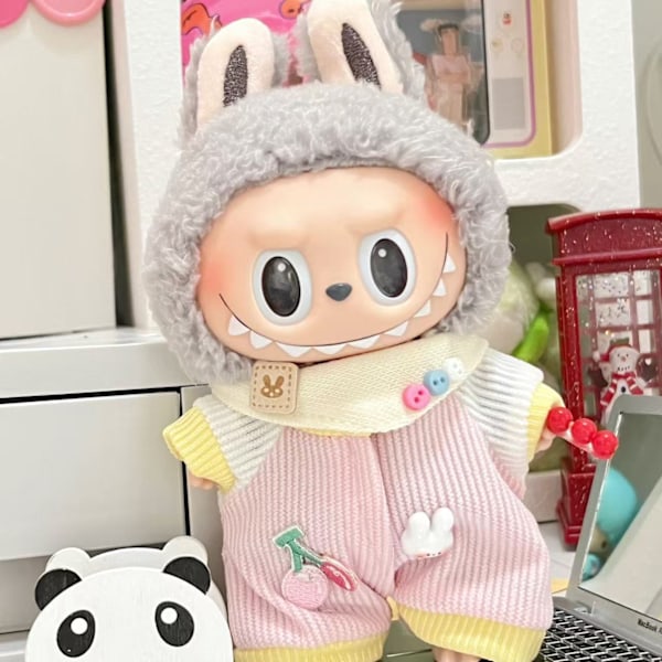 /NC/Uusi Design Labubu Vaatesetti ja Tarvikkeet Ylellinen Designer Labubus Vaatesetti LaBubu Nukeille Lahjoilla 8(ONLY CLOTHES no shoes)